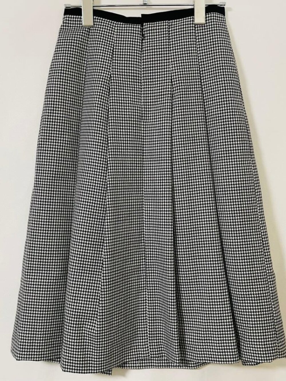 Edgele Houndstooth Flare Skirt